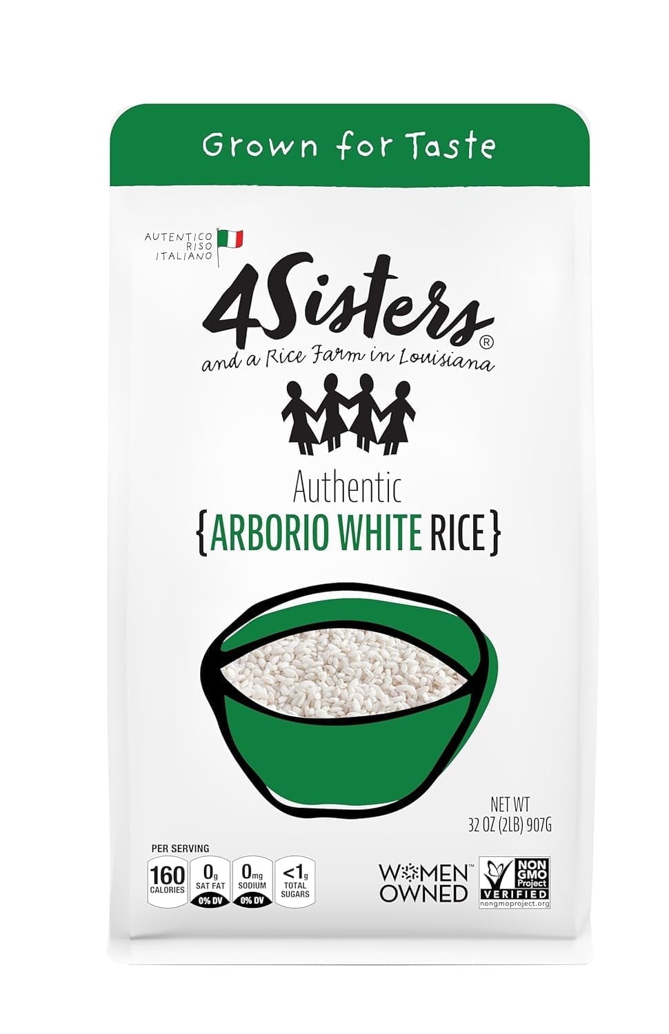 4Sisters Italian Arborio White Rice, 32 oz - Walmart.com