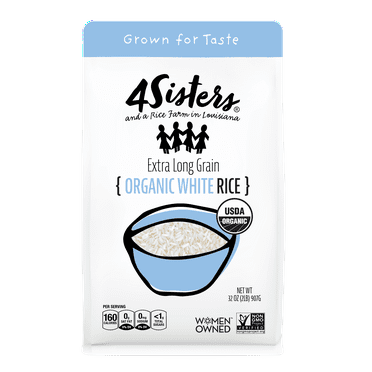 4Sisters Long Grain Organic White Rice, 32 oz