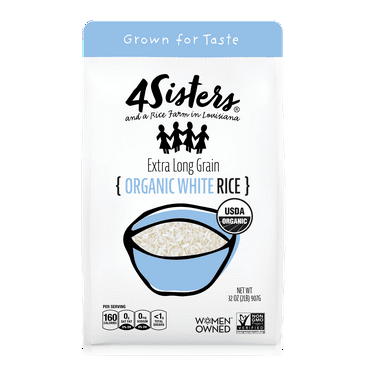 4Sisters Long Grain Organic White Rice, 32 oz