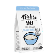 4Sisters Organic Long Grain White Rice, 32oz Pack Of 6