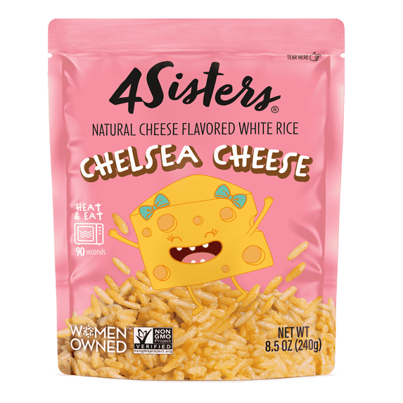4Sisters Chelsea Cheese Rice, 90 Second Ready to Eat, 8.5 oz Pouch