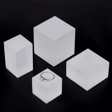 Stamp Block 6-Piece Clear Acrylic Display Blocks - Jewelry Stands & Photography Props For Crafts & Wedding Acrylic Blocks