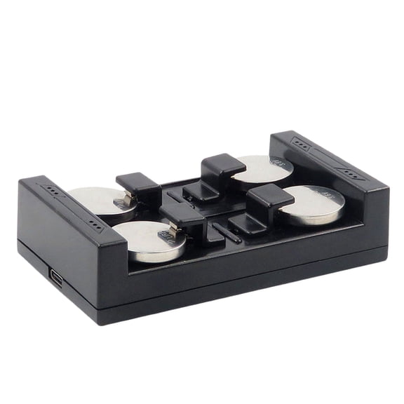 4Slot LIR2450 LIR2477 Rechargeable Button Charging Adapter LED Light Enhanced Safe Feature Coin Button Charging