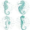 thumbnail image 1 of 4Styles 6.3Inch Sea Horse Window Decals Static Sea Animal Glass Sliding Door Sticker Clings Waterproof Vinyl Film Ocean Bedroom Bathroom Decals, 1 of 9