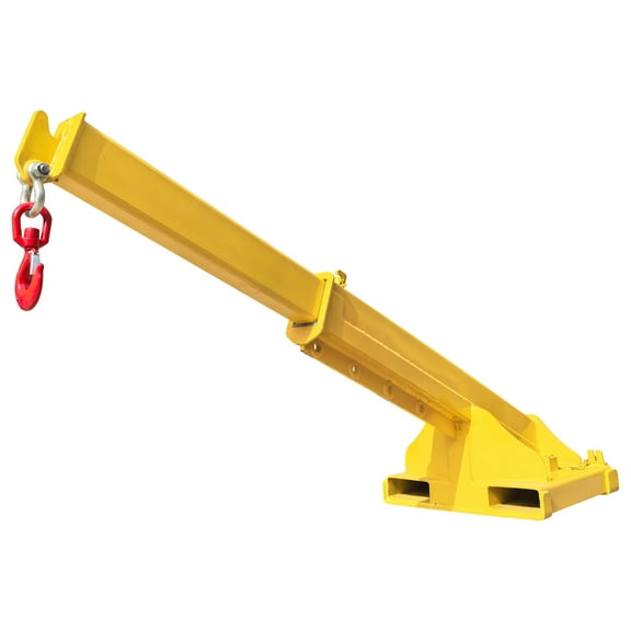 4T Adjustable Mobile Crane Lifting Hoist Truss Jib Boom Heavy Duty Attachment Forklift Jib Crane