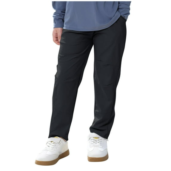 4T Baseball Pants Boys Sweatpants Size 6, Children's Spring and Summer Solid Color Casual Sports Slim Ankle Binding Work Pants Pockets Length Pants for Kids