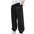 thumbnail image 1 of 4T Boys Pants Boys Sweat Pants Size 10-12Fashion Boy's Summer Ice Silk Loose Thin Pants Elastic Summer Thin Sports Pants Mosquito Proof Pants Outerwear Pants, 1 of 3