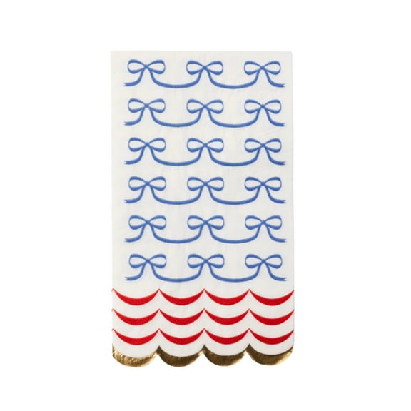 4TH OF JULY BOW FLAG GUEST TOWELS