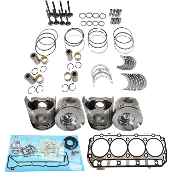 4TNE106 Engine Overhaul Rebuild Kit (No cylinder liner) for Yanmar 4TNE106 Engine AF1110EX AF1088EX Tractor TAKEUCHI TL150 L9A Excavator GEHL Skid Steer 7600 SL7600