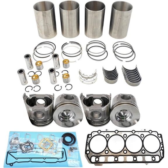 4TNE106 Engine Overhaul Rebuild Kit (No valve set) for Yanmar 4TNE106 Engine AF1110EX AF1088EX Tractor TAKEUCHI TL150 L9A Excavator GEHL Skid Steer 7600 SL7600