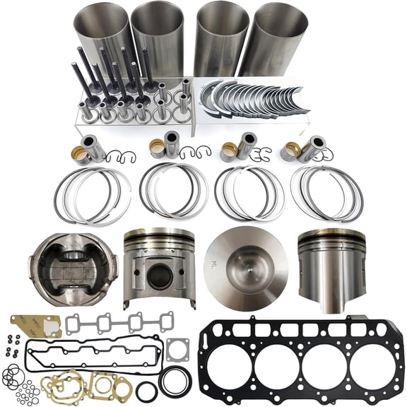 4TNE98 Engine Overhaul Rebuild Kit For Yanmar 4TNE98 4TNE98-DI Engine For Takeuchi TB175 F14 A14C Excavator For John Deere 244H 304H Loader L1203 129902-22080 12990222080