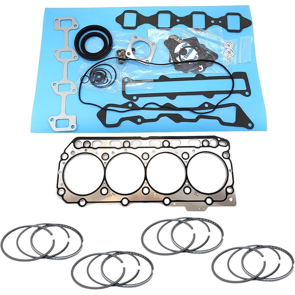 4TNV88 Full Gasket Kit + Piston Rings for Yanmar 4TNV88 Engine Hitachi ZX40U-2 ZX50U-2 ZX40U-3U For Kobelco Z84 Z85 CX50 Excavator For Komatsu 4D88E Engine STD 4TNV88 piston ring set