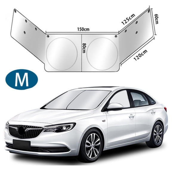 4TSL Windshield Sun Shade- Front and Side Window Sun Cover Block Sun Heat Protect Vehicle Interior Accessories Sunshades Prevent Prying and Protect Privacy Front + Side(L)