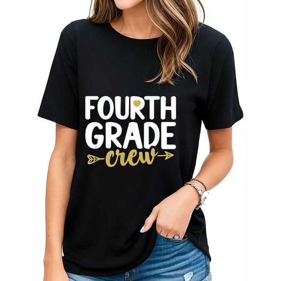 4Th Grade Crew Shirt Teacher Team Fourth Grade Squad Rocks T-Shirt