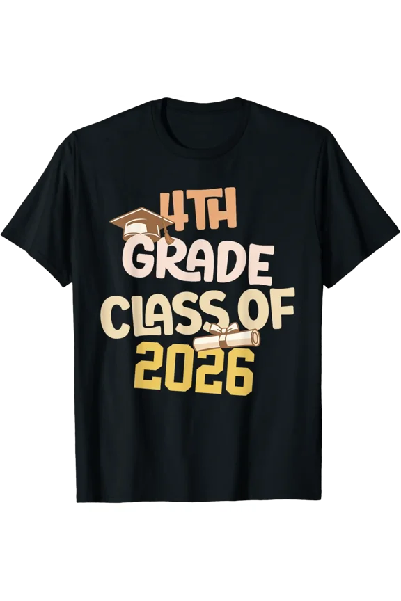4Th Grade Graduation Class 2026 School Graduate T-Shirt All Size S-5Xl