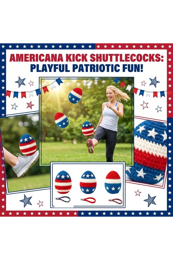 4Th of July 3Pc Coordination Training Sandbag, 4Th of July Keychain, Small Party Favors, Patriotic Accessory, 2 Inch Egg Shaped Soft Textile Crocheted Set, Lightweight Handheld