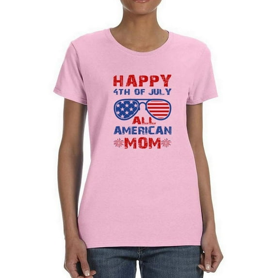 4Th July All American Mom T-Shirt Women -Image by Shutterstock, Female Medium