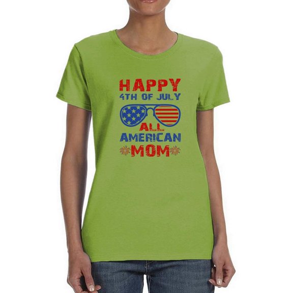 4Th July All American Mom T-Shirt Women -Image by Shutterstock, Female x-Large