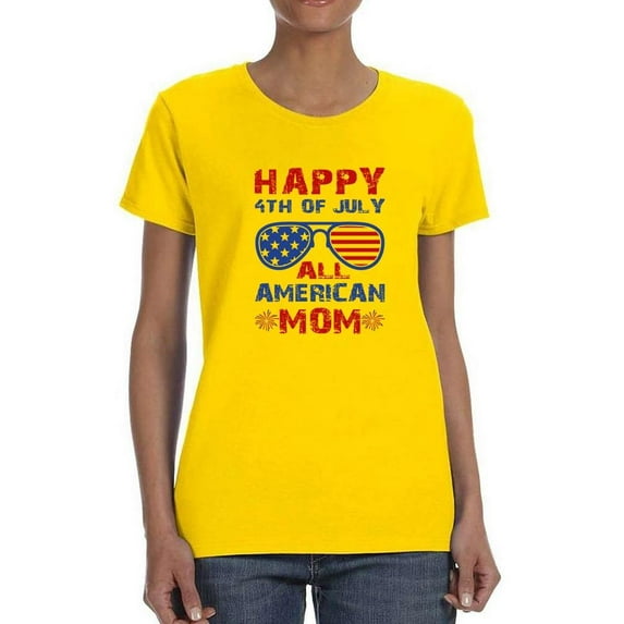 4Th July All American Mom T-Shirt Women -Image by Shutterstock, Female x-Large