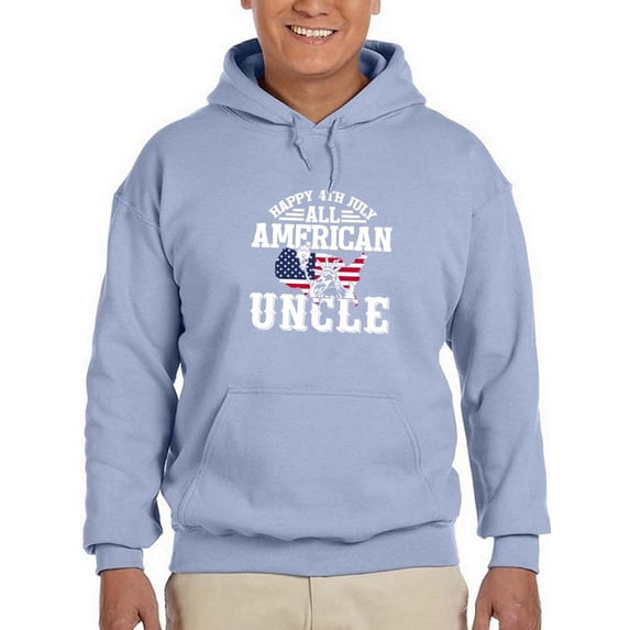 4Th July All American Uncle Hoodie Men -Image by Shutterstock, Male Small