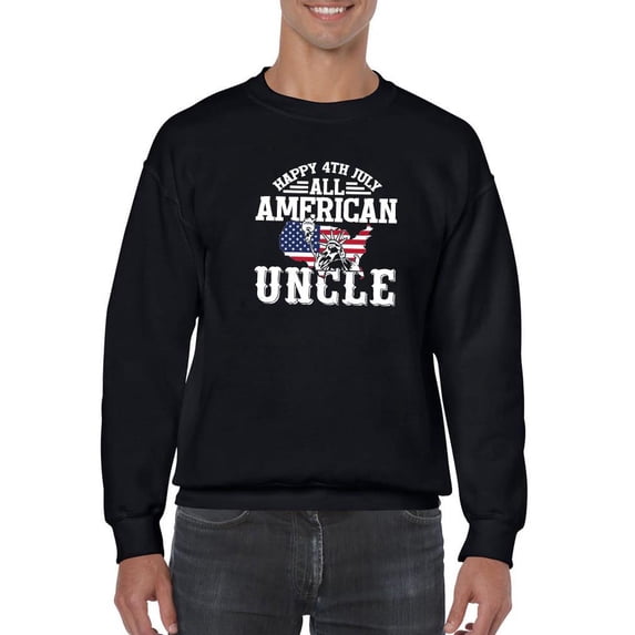 4Th July All American Uncle Sweatshirt Men -Image by Shutterstock, Male Large
