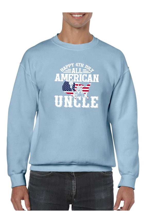 4Th July All American Uncle Sweatshirt Men - Men Sweatshirt, 2XL