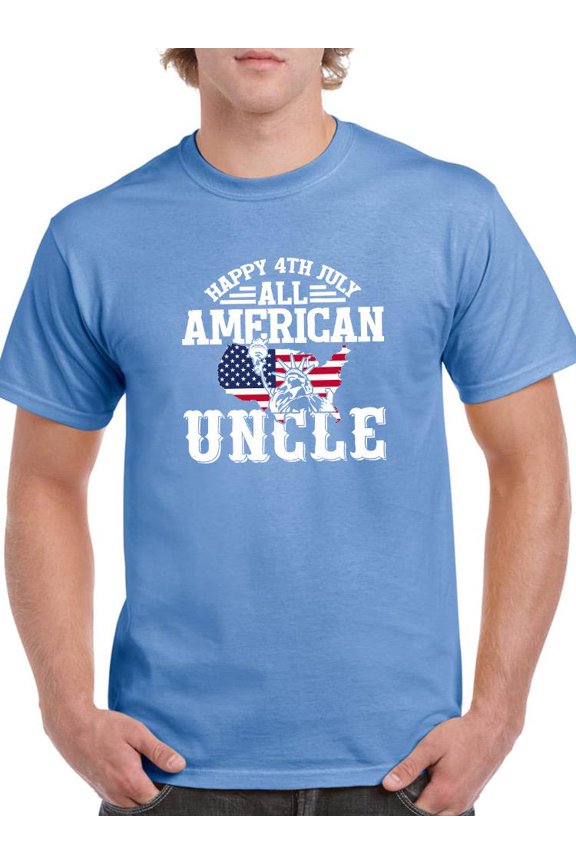 4Th July All American Uncle T-Shirt Men -Image by Shutterstock, Male Medium