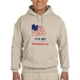 thumbnail image 1 of 4Th July Crayon Flag Hoodie Men -Image by Shutterstock, Male Medium, 1 of 4