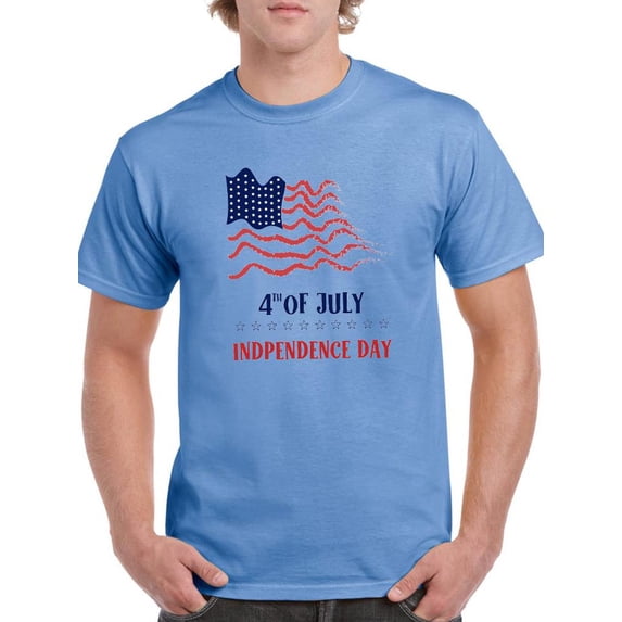 4Th July Crayon Flag T-Shirt Men -Image by Shutterstock, Male 5X-Large