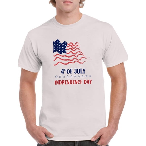 4Th July Crayon Flag T-Shirt Men -Image by Shutterstock, Male x-Large