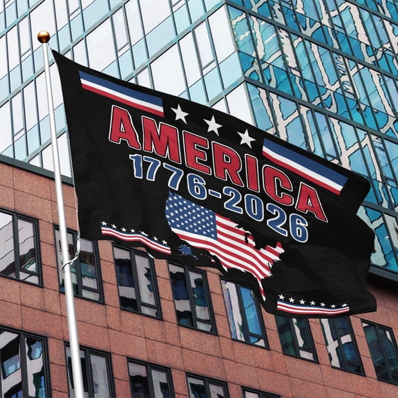 4Th Of July Decor 250Th Anniversary America Us Flag Decorative Banner Black 2X3Ft (60X90Cm) 1Pc Independence Day Patriotic Decoration Flag For Outdoor Indoor