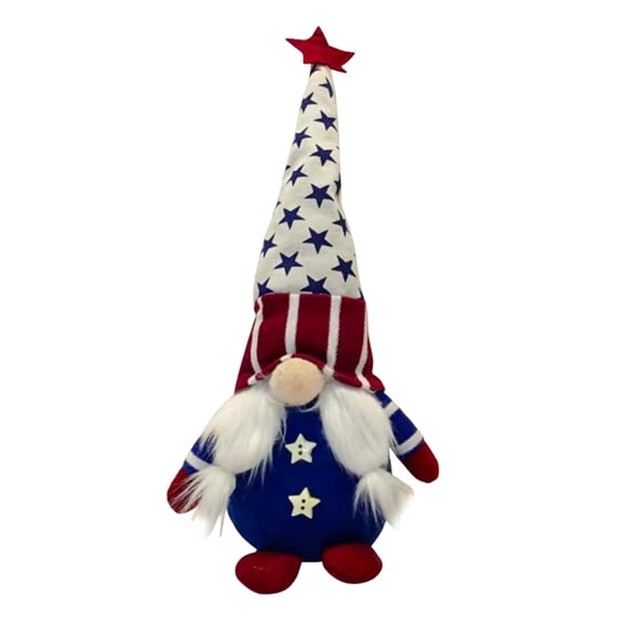 4Th of July Decor, Patriotic Decorations, Star Decorations, 12.2 in Fabric Faceless Figure, 1 Pc, Red White and Blue Decorations, Indoor Summer Display, Independence Day Gathering