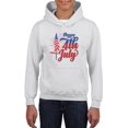 thumbnail image 1 of 4Th July Flag Fireworks Hoodie Juniors -Image by Shutterstock,  Large, 1 of 4