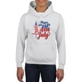 thumbnail image 1 of 4Th July Flag Fireworks Hoodie Juniors -Image by Shutterstock,  x-Large, 1 of 4