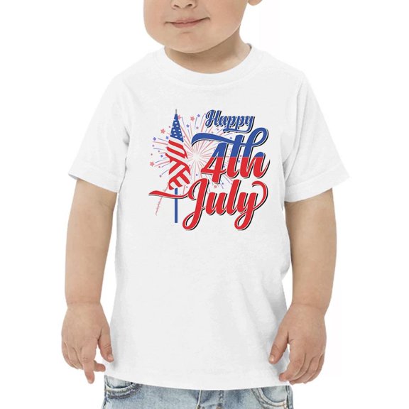 4Th July Flag Fireworks T-Shirt Toddler -Image by Shutterstock,  3 Toddler