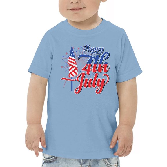4Th July Flag Fireworks T-Shirt Toddler -Image by Shutterstock, 5 Toddler