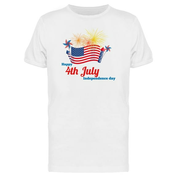 4Th July Happy Independence Day T-Shirt Men -Image by Shutterstock, Male 4X-Large