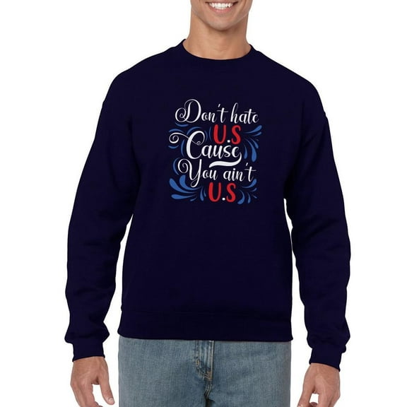 4Th July Independence Day Banner Sweatshirt Men -Image by Shutterstock, Male 5X-Large