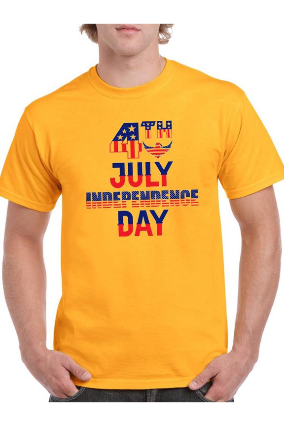 4Th July Independence Day. T-Shirt Men -Image by Shutterstock, Male Large