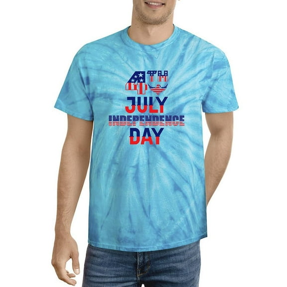 4Th July Independence Day. Tie Dye Cyclone Men -Image by Shutterstock, Male Medium
