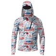 thumbnail image 1 of 4Th of July Mens Hoodies, UV Protection Hoddie Cloth, 250Th Anniversary Long Sleeve Shirts, Patriotic Fishing Swearshirts for Men, Independence Day Party Favor Gifts White Size: XL, 1 of 6