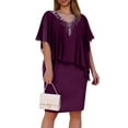 thumbnail image 1 of 4Th Of July Outfits For Women, Chiffon Plus Size Summer Solid Color V Neck Mid Sleeve Casual Dress Work Winter Women 2025 Engagement Dresses Hippie Clothes Dresses Shirt (S, Hot Pink) ZMTing, 1 of 5
