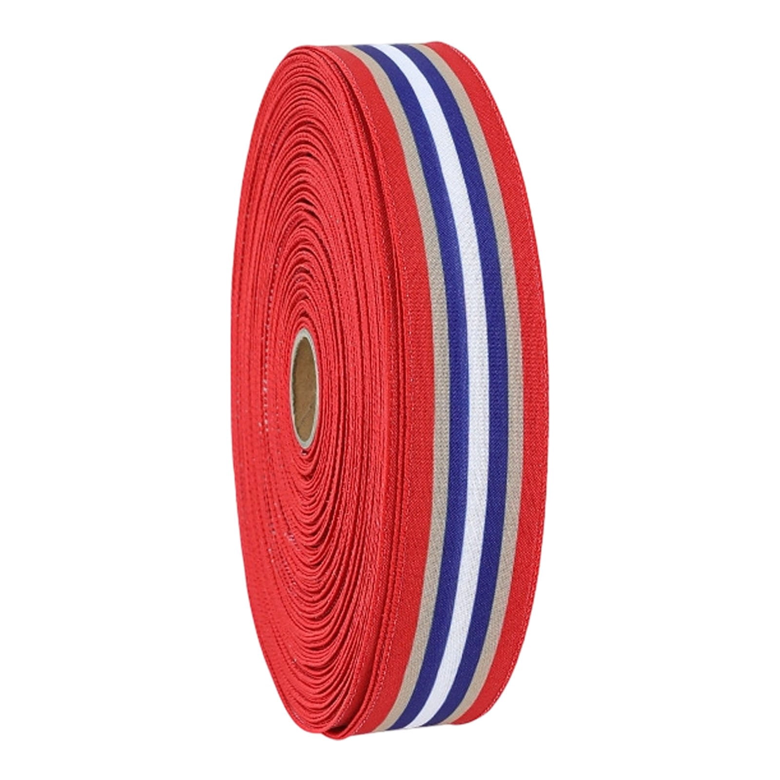 4Th of July Ribbon Patriotic Stripes Linen Ribbons for Crafts Wrapping ...