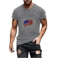 thumbnail image 1 of 4Th of July Shirts Cadancy,Summer Short Sleeve Tops for Work Trendy,Nice Shirts,Usa American Patriotic Flag Red White Blue Shirt Round Neck,Beach Vacation Blouses,Ropa Para Mujer De Verano,Gray 2X, 1 of 5