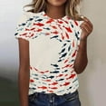 thumbnail image 1 of 4Th of July Shirts Funny,Recent Orders,Cadancy Plus Size Tops for Women Summer 2025,Vacation Clothes Plus Size Blouses Casual,Red Tee Shirts ,Ropa De Mujer En Clearance,Multicolor XL, 1 of 5