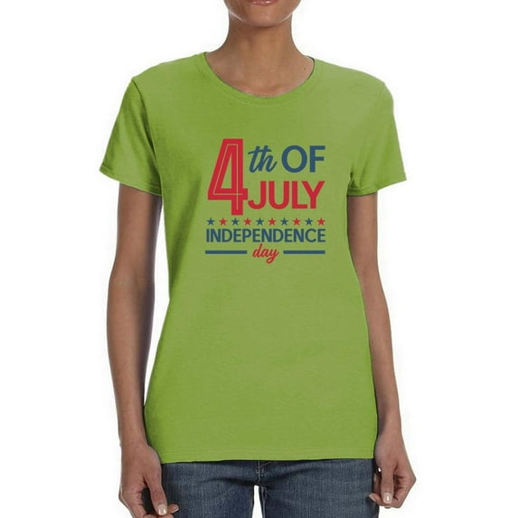 4Th July Stars Banner T-Shirt Women -Image by Shutterstock, Female Large