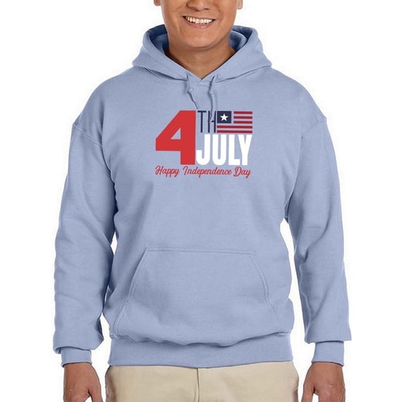 4Th July Stripes Flag Hoodie Men -Image by Shutterstock, Male 3X-Large