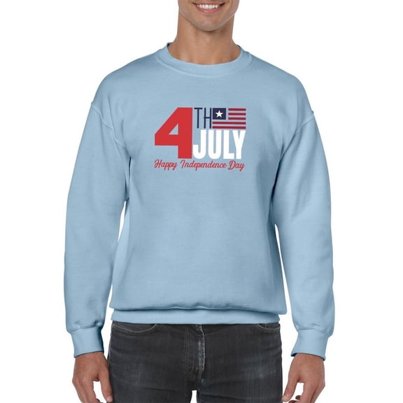 4Th July Stripes Flag Sweatshirt Men -Image by Shutterstock, Male Medium