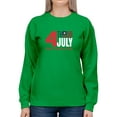 thumbnail image 1 of 4Th July Stripes Flag Sweatshirt Women -Image by Shutterstock, Female Large, 1 of 4