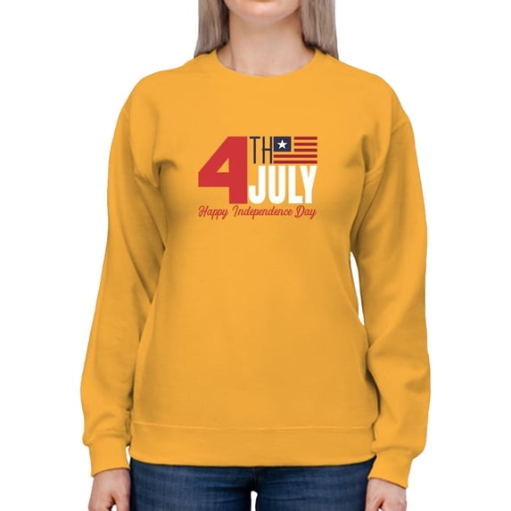 4Th July Stripes Flag Sweatshirt Women -Image by Shutterstock, Female Small